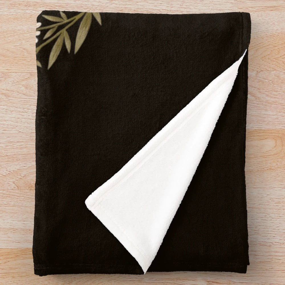 Cozy plush blanket featuring a magical moon and honeycomb design