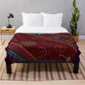 Plush blanket with intricate fantasy pattern, perfect for cosplay and dnd fans