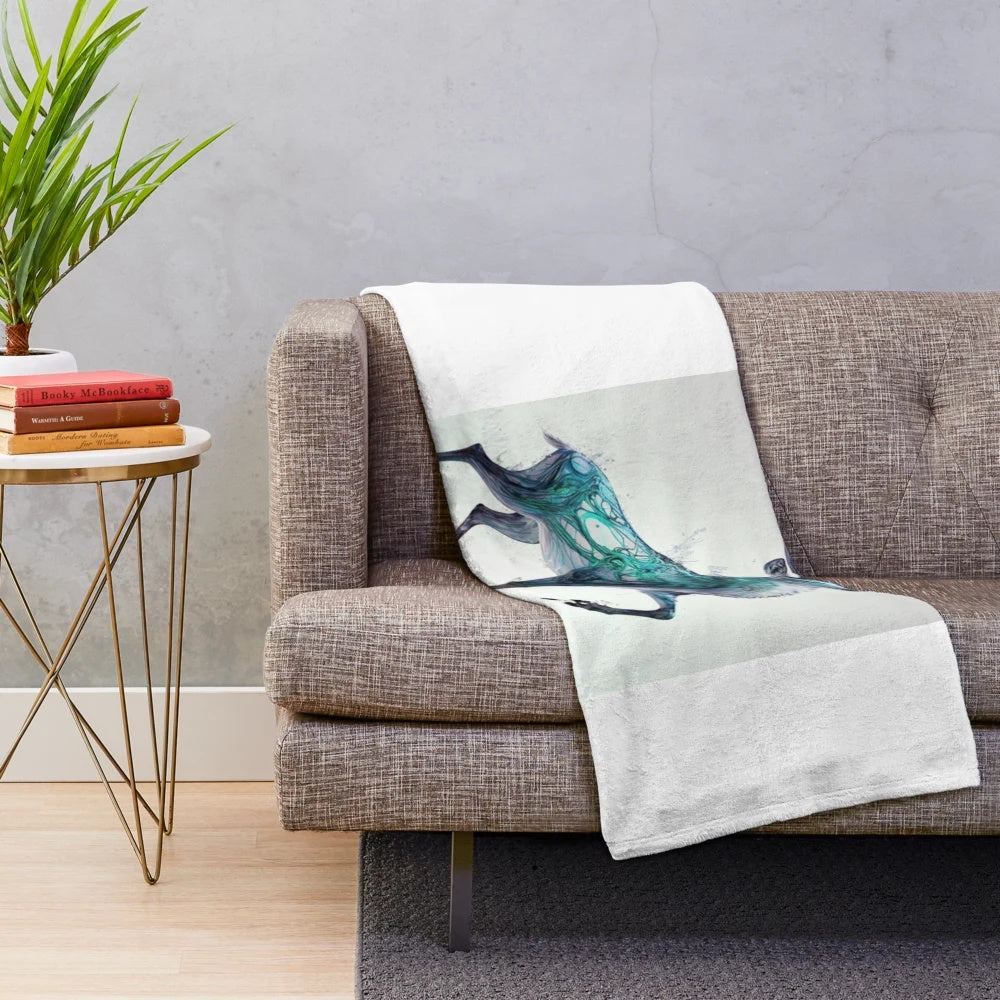 Plush blanket featuring a legendary stag in a holographic, mystic design