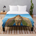 Mystical priestess plush blanket with celestial and enchanting design