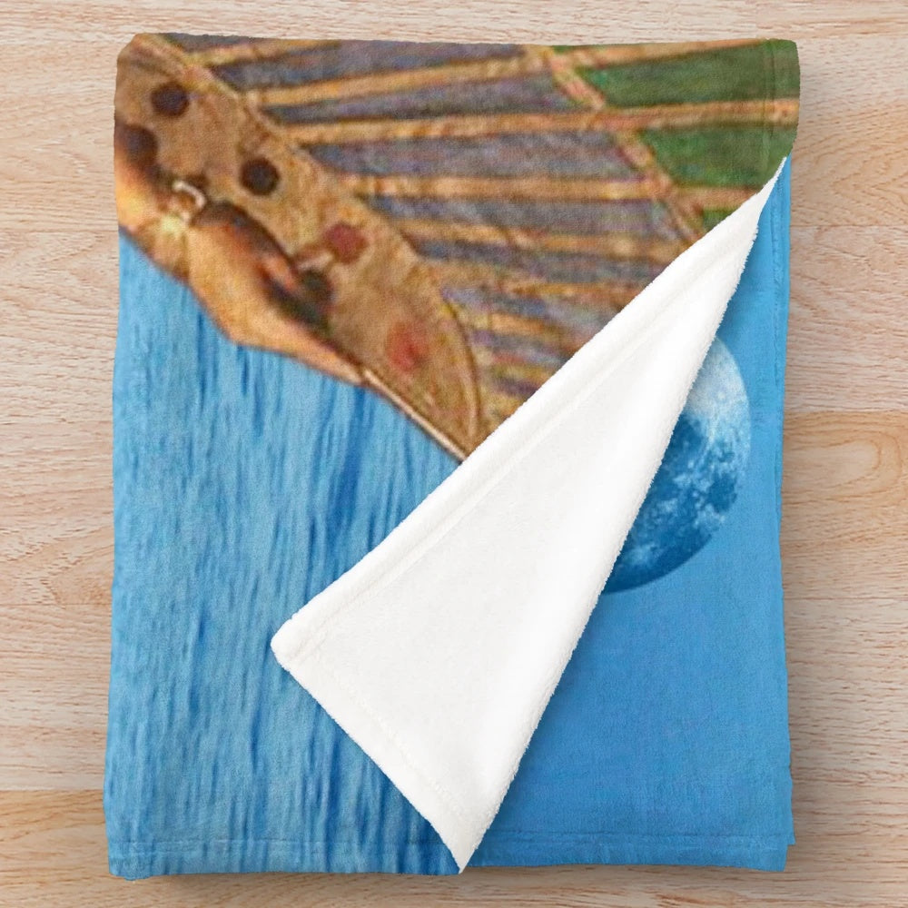 Mystical priestess plush blanket with celestial and enchanting design
