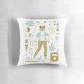 Decorative scholar pillow with witch, goddess, and occult-themed design