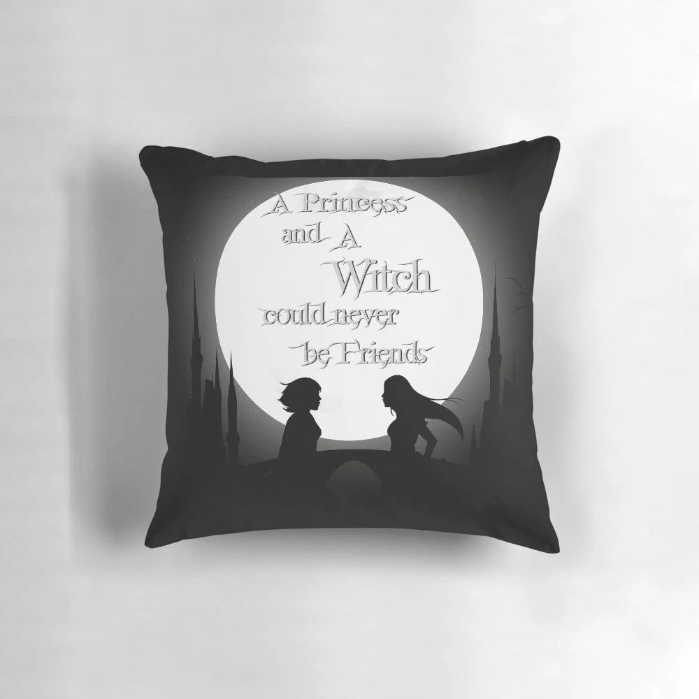 Soft, cozy pillow featuring the "School for Good and Evil" book series design