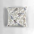 A decorative pillow featuring a swirling, ethereal design inspired by the mythical selkie creatures of coastal folklore.