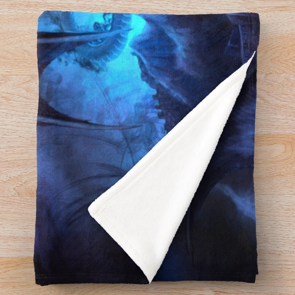 Shadow dragon plush blanket with dark fantasy design