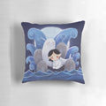 Decorative Song of the Sea throw pillow with a beautiful ocean and selkie design