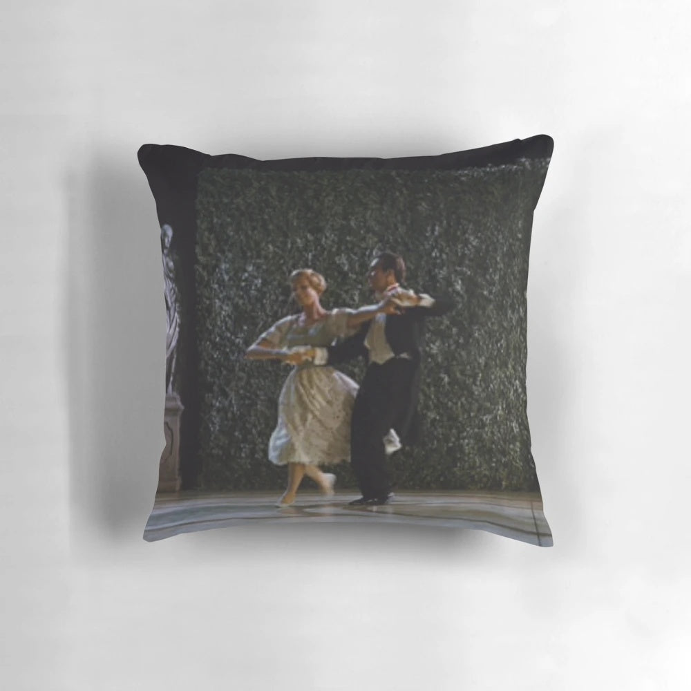 Plush "Sound of Music" themed dance pillow with Julie Andrews and Christopher Plummer