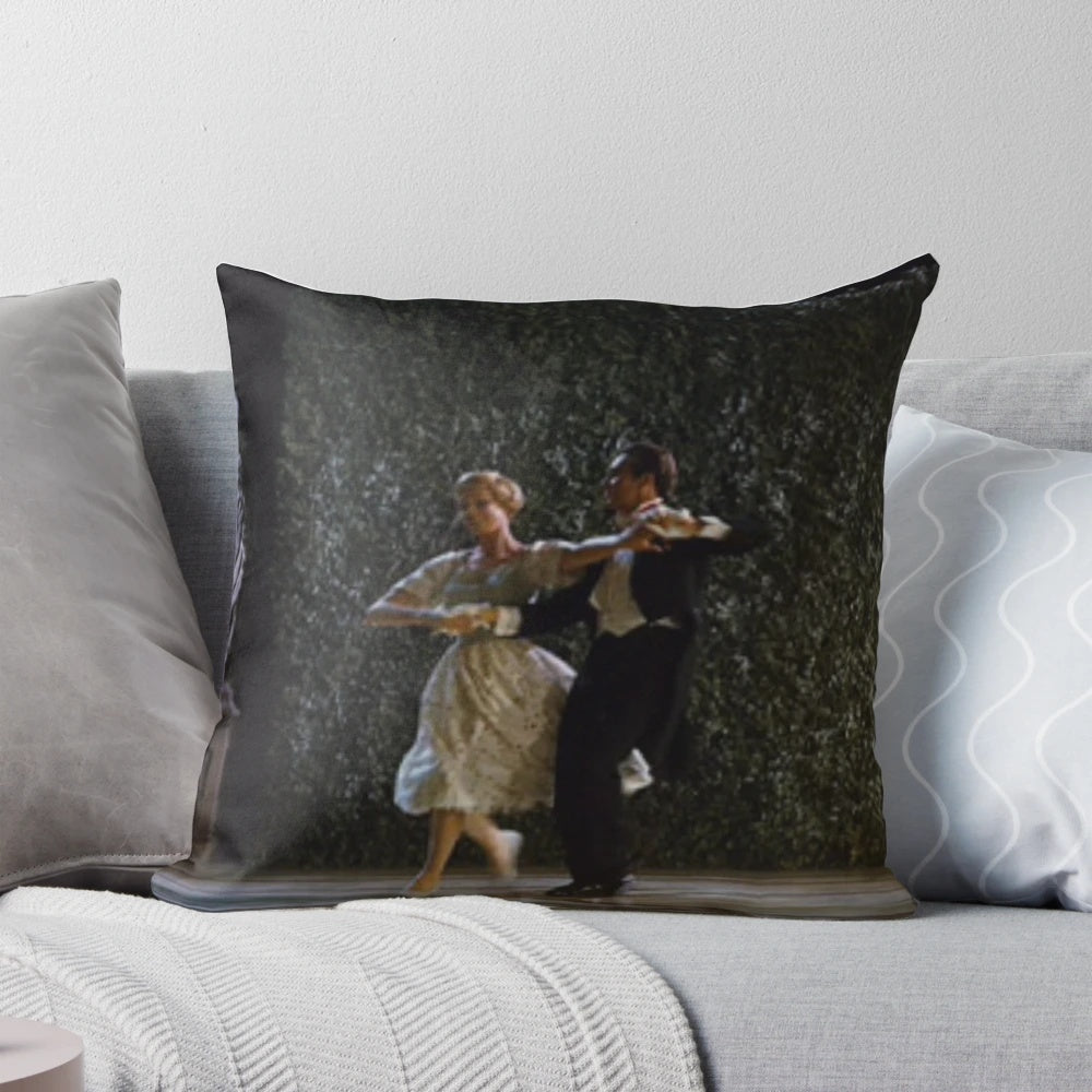 Plush "Sound of Music" themed dance pillow with Julie Andrews and Christopher Plummer