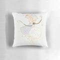 Soft, floral-patterned pillow with a serene spring moon design, perfect for adding natural beauty to any bedroom or living space.