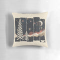 Cozy Starry Night Mountain Landscape Pillow for Peaceful Decor