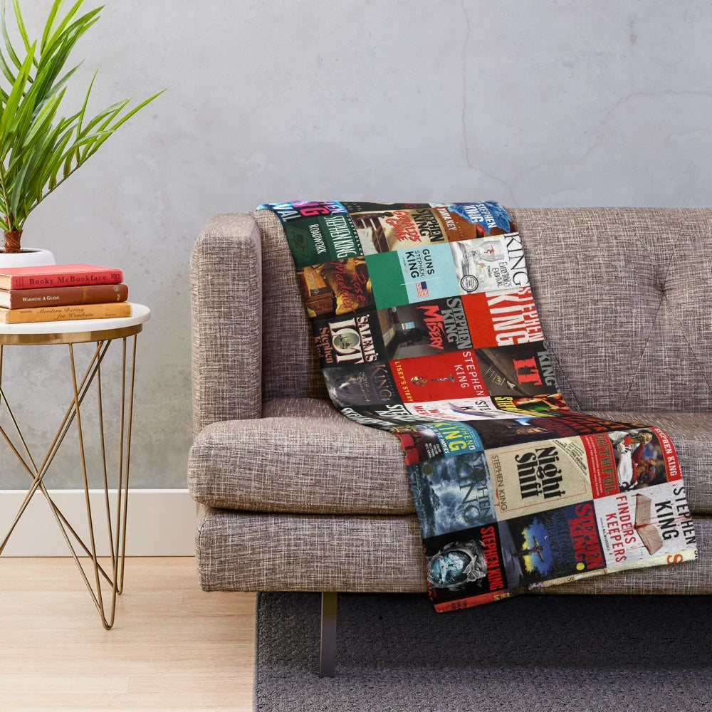 Stephen King Book Cover Collage Plush Blanket