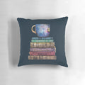 A cozy, dark-themed pillow featuring a galaxy design, perfect for the studious wizard or witch.
