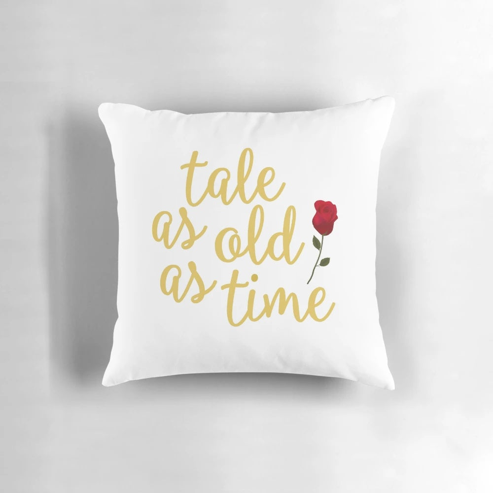 Disney-inspired "Tale as Old as Time" tank top featuring the iconic Beauty and the Beast rose design
