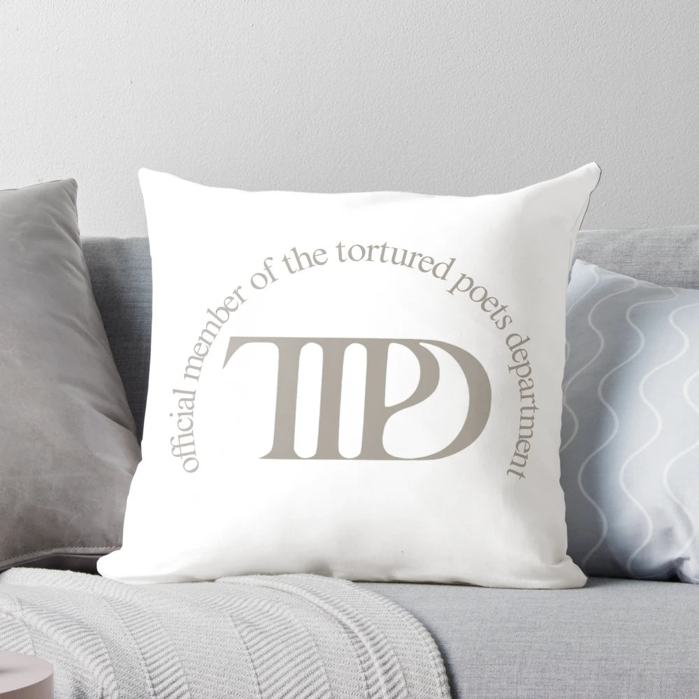 Soft and cozy Taylor Swift Folklore-themed decorative pillow