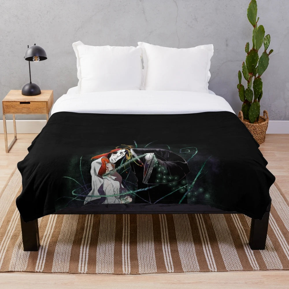 The Ancient Magus Bride inspired plush blanket with fantasy design