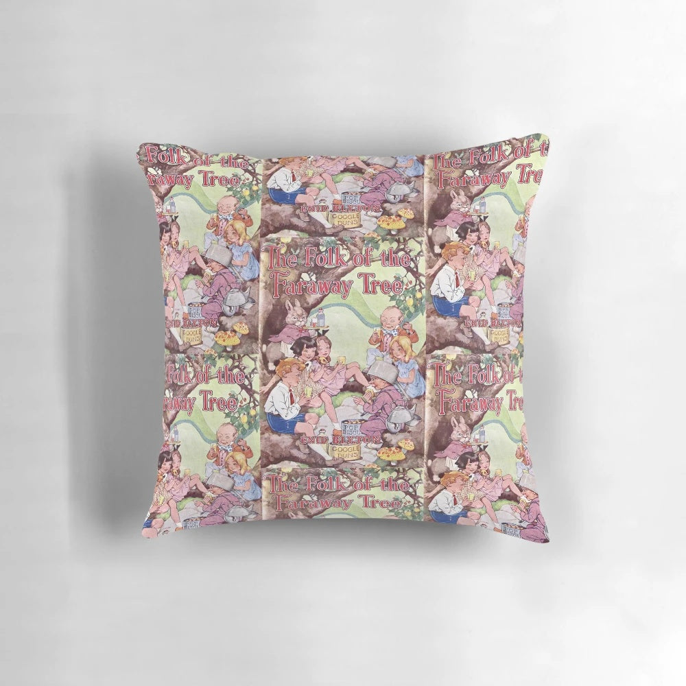 The Folk of the Faraway Tree by Enid Blyton Pillow, featuring the iconic book cover art