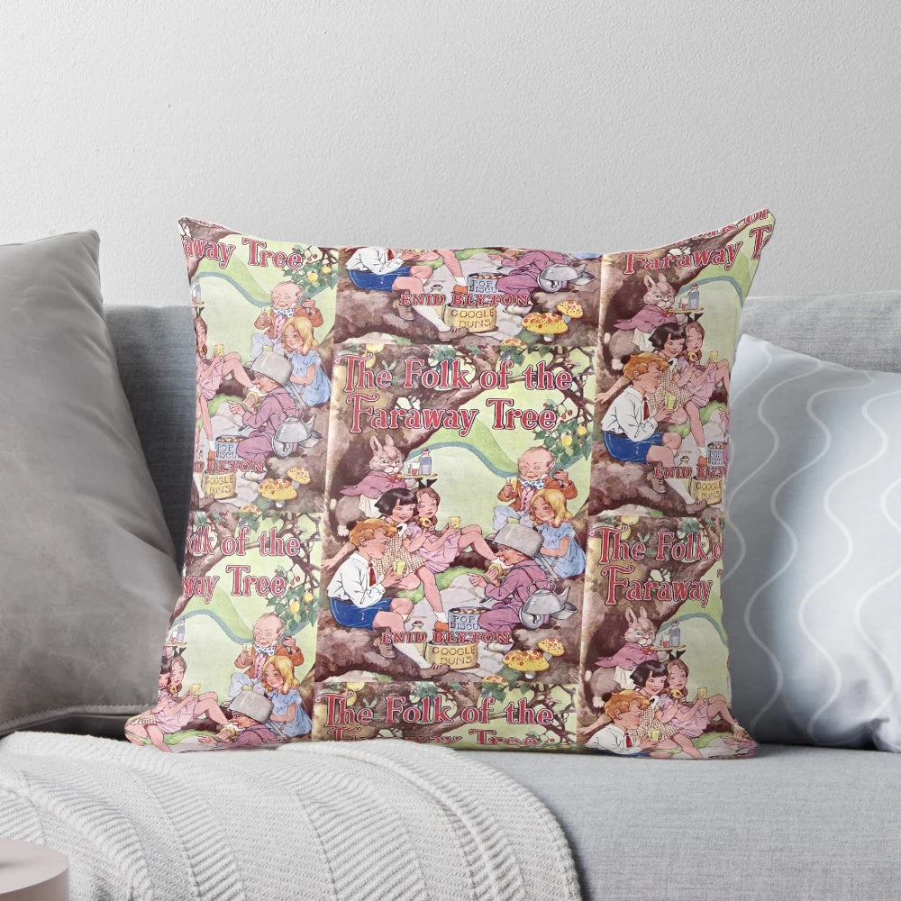 The Folk of the Faraway Tree by Enid Blyton Pillow, featuring the iconic book cover art