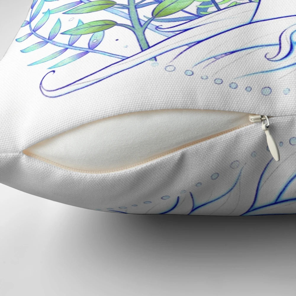 Colorful "The Last Unicorn" inspired pillow with a whimsical unicorn design