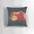 Soft, plush pillow featuring Mufasa and Simba from the classic Disney film "The Lion King"