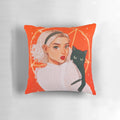 The Teenage Witch" themed pillow with a whimsical, mystical design