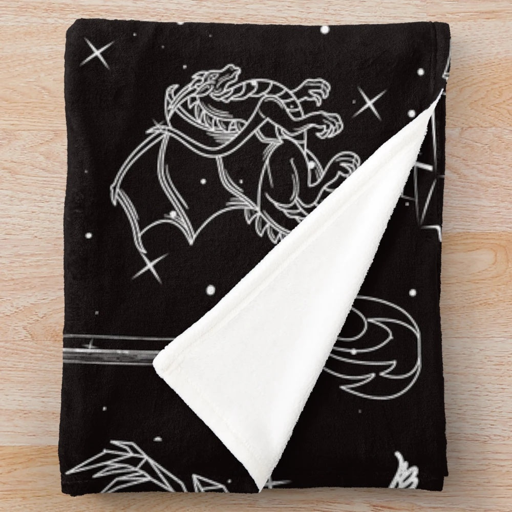 Throne of Glass inspired plush blanket with fantasy book series design