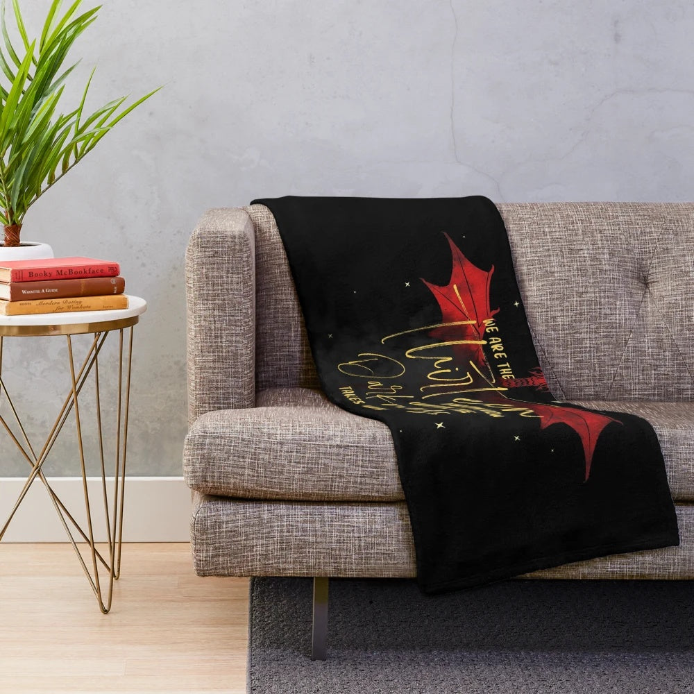 Cozy plush blanket featuring the Thirteen from the Throne of Glass series by Sarah J. Maas