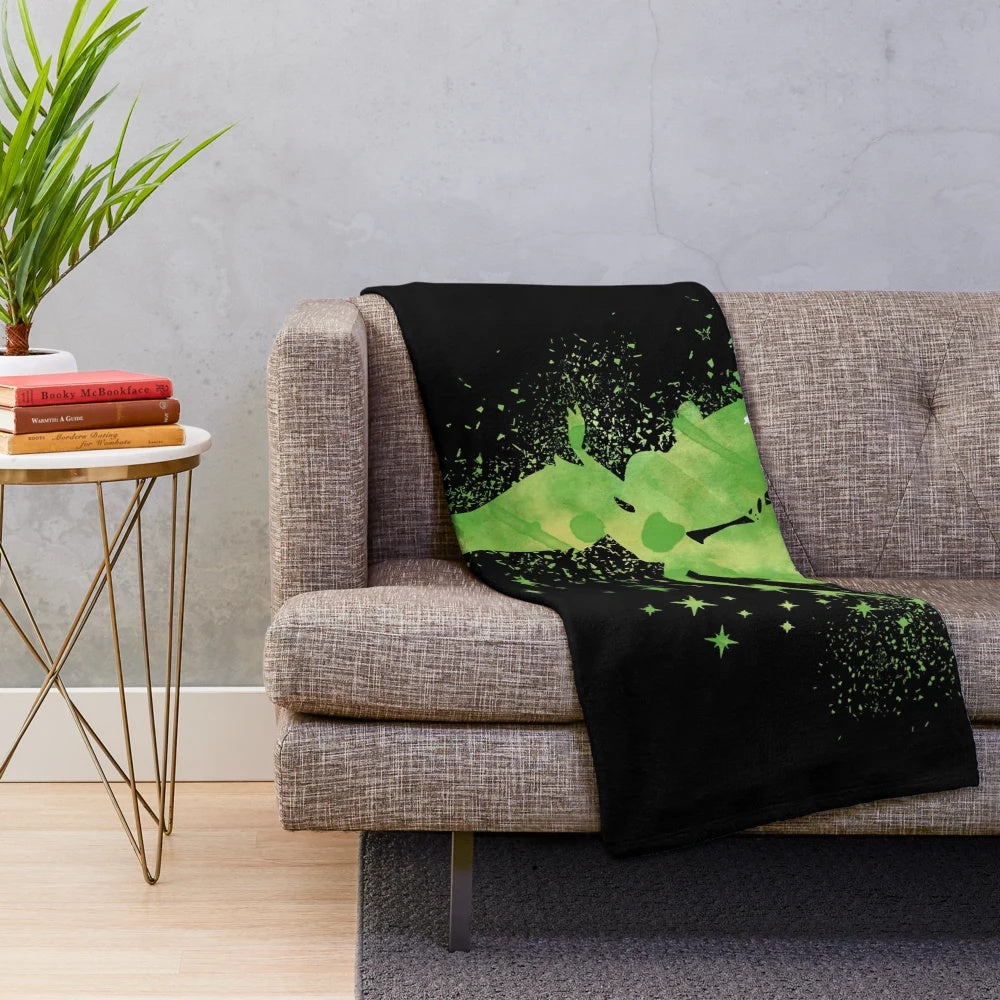 Tinkerbell fairy plush blanket with soft, cozy design for Disney enthusiasts
