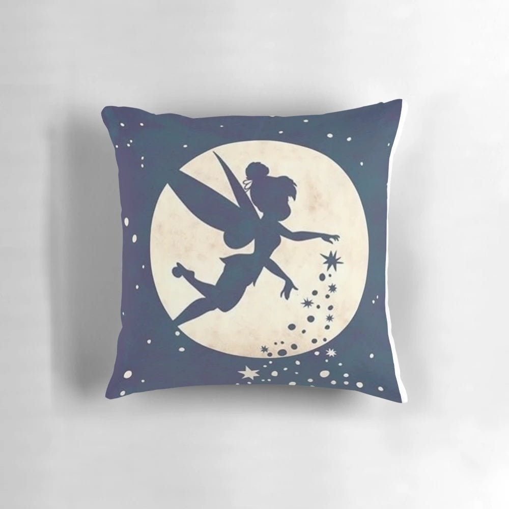 Soft, plush Tinkerbell-themed pillow perfect for Disney fans and fairy enthusiasts