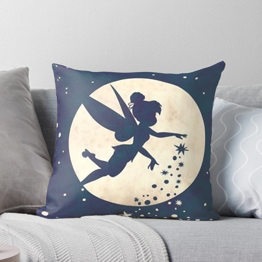 Soft, plush Tinkerbell-themed pillow perfect for Disney fans and fairy enthusiasts