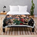 Tom Hiddleston collage design on a soft and cozy plush blanket