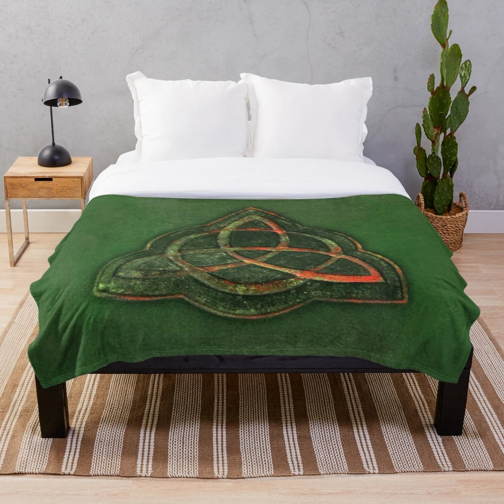 Triquetra design plush blanket inspired by the Charmed TV series