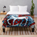 Soft and cuddly unicorn plush blanket with floral design