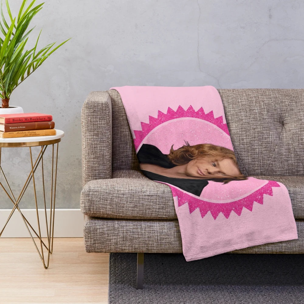 Lestat-inspired plush blanket with vampire and gothic design