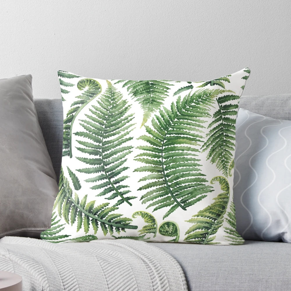 Decorative watercolor fern leaves pattern, perfect for home accents
