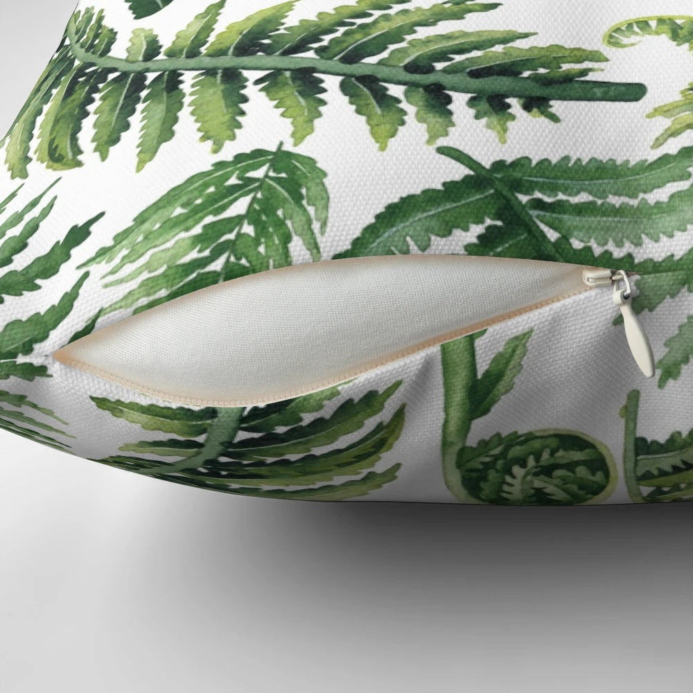 Decorative watercolor fern leaves pattern, perfect for home accents