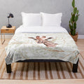 Watercolor Giraffe Plush Blanket