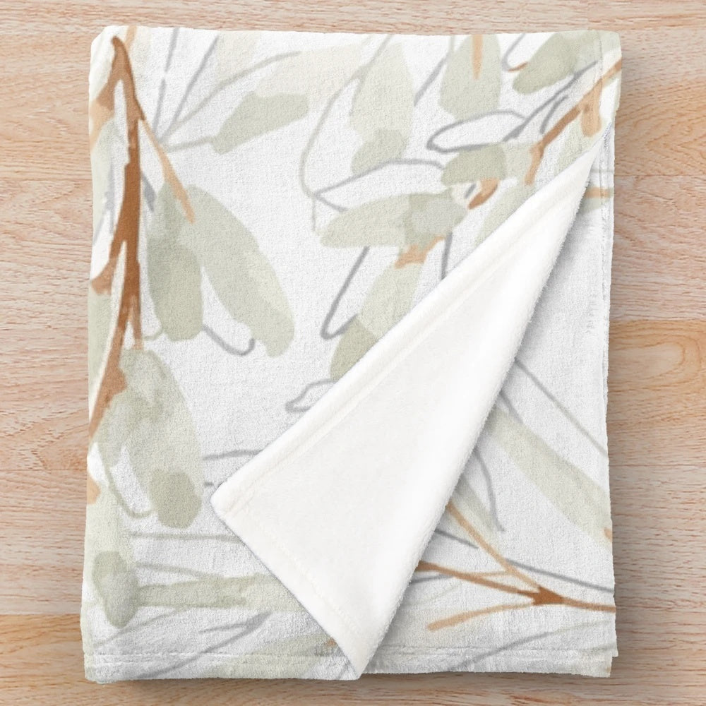 Watercolor Giraffe Plush Blanket