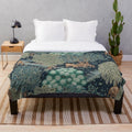 William Morris inspired plush blanket featuring the beautiful Brook Tapestry design