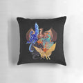 A plush, high-quality decorative pillow featuring the stunning dragons from the Wings of Fire book series.