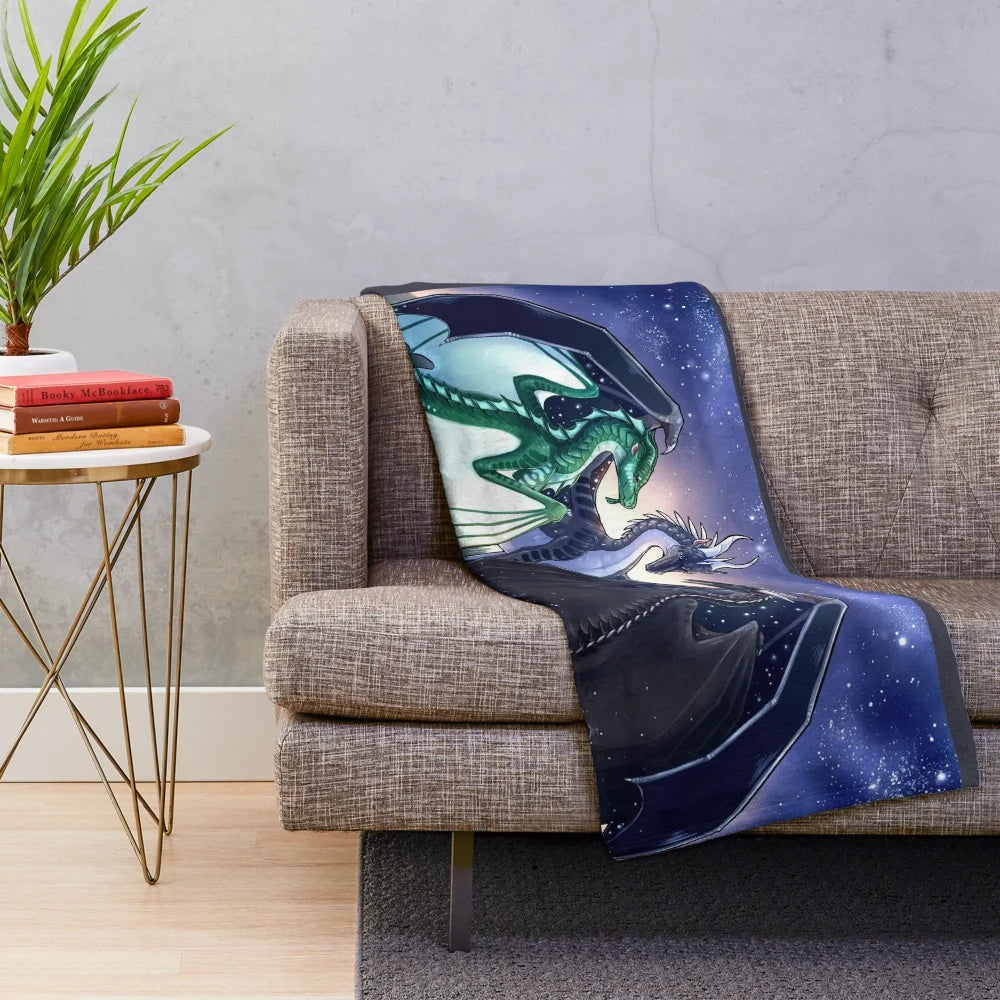 Wings of Fire Legends Fathom, Darkstalker, Clearsight Plush Blanket