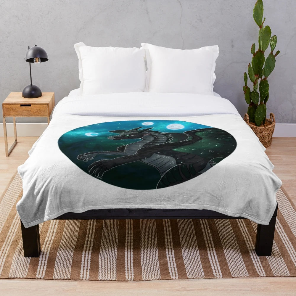 Cozy Wings of Fire Moonwatcher Plush Blanket
