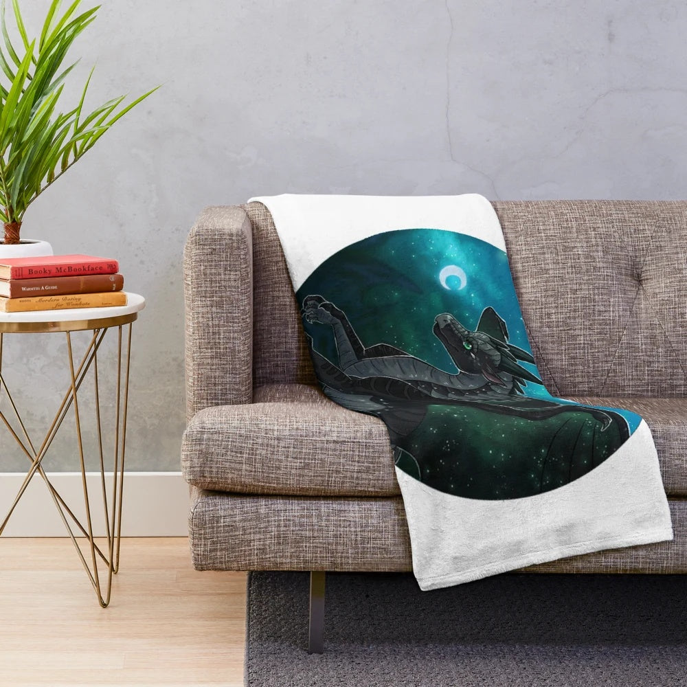 Cozy Wings of Fire Moonwatcher Plush Blanket
