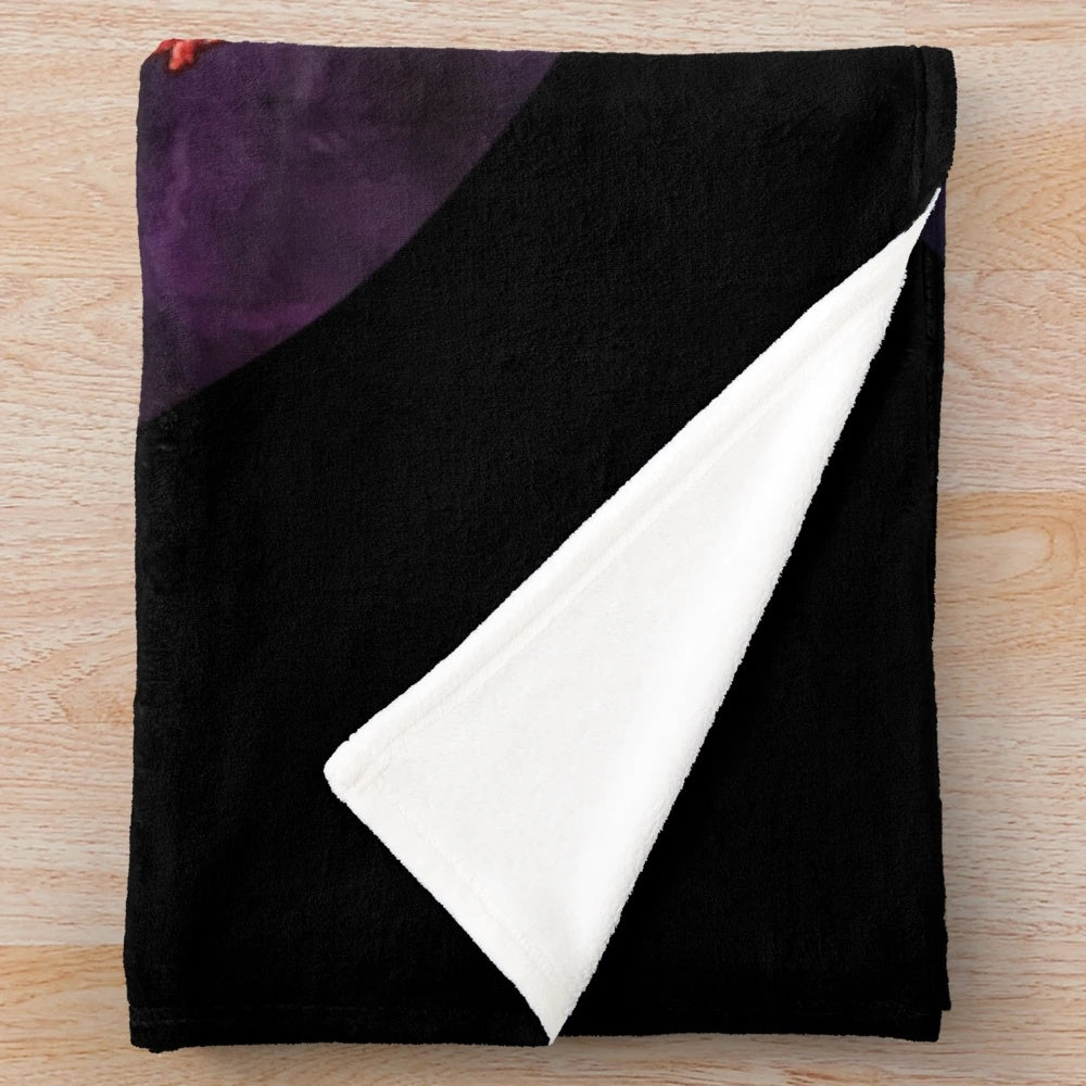 Witch alien plush blanket with space galaxy design
