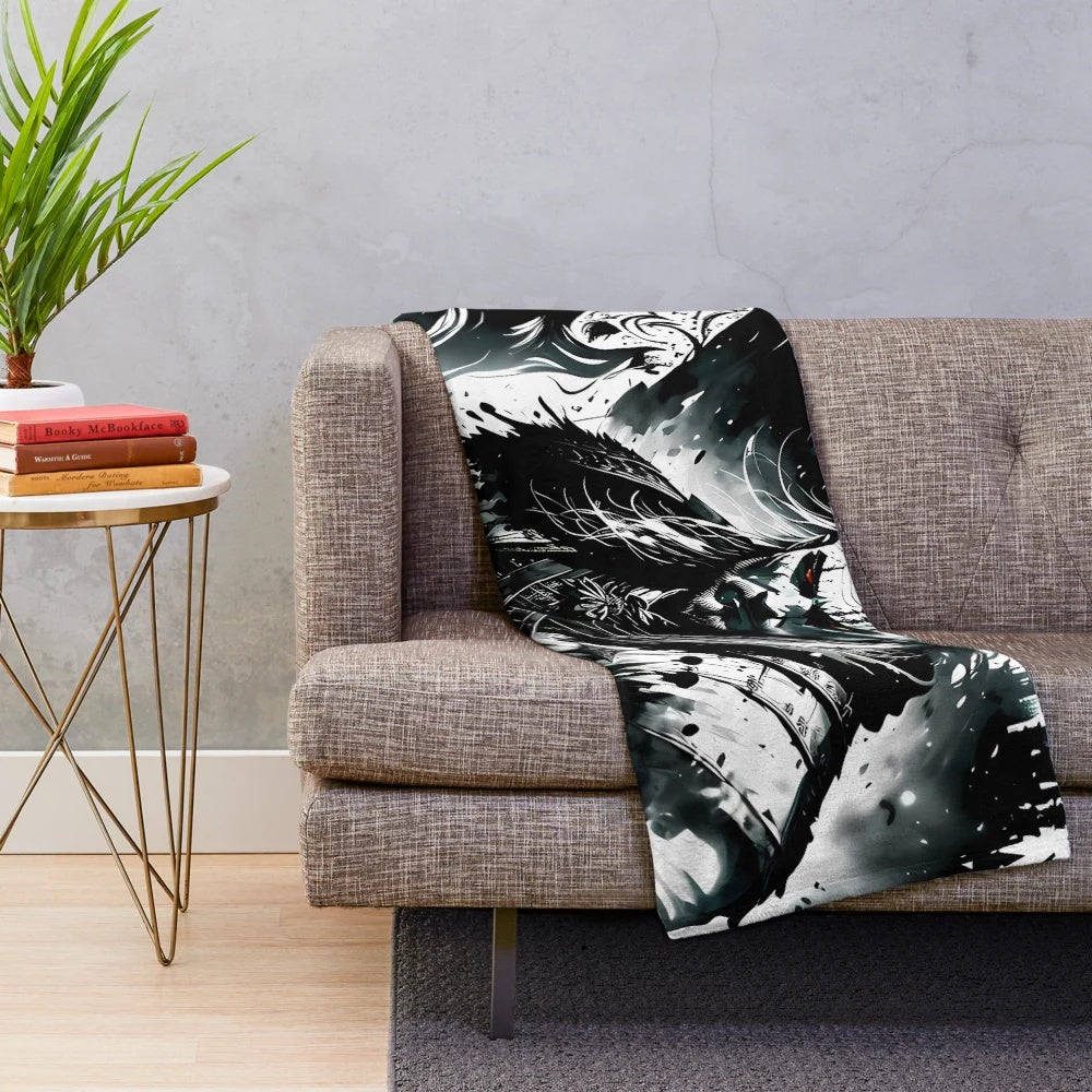 Cozy plush blanket featuring the iconic Witcher design