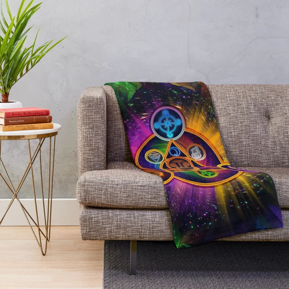 Wizard101 Spiral Schools Plush Blanket featuring cozy, soft, and magical design