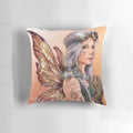 A whimsical worker bee-themed pillow with a fantasy and steampunk design, perfect for home decor.