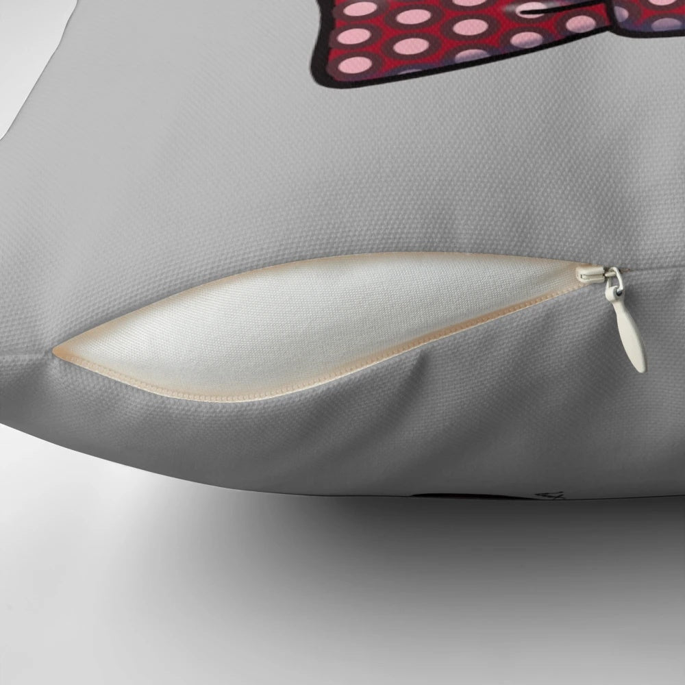 Endeavour Morse-inspired decorative pillow with a clock design