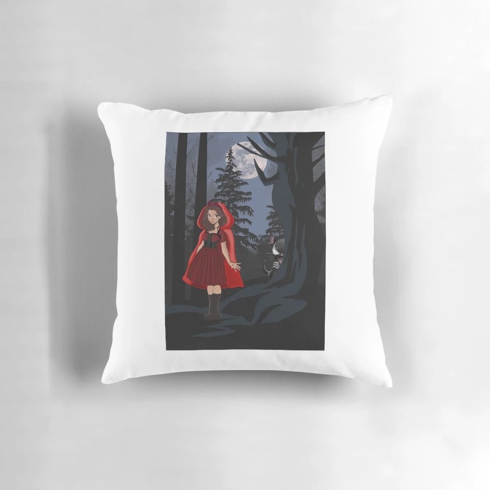 Pillow featuring the Endo Chronicles: Little Red Riding Hood digital art design