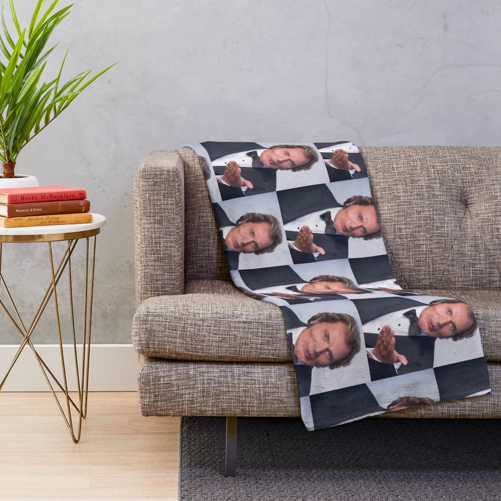 Engelbert Humperdinck inspired plush blanket in a soft, cozy design
