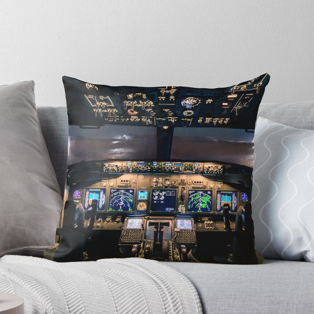 Stormfront Ahead Pillow, featuring aviation-inspired design for enhanced flight safety